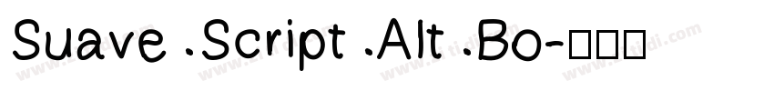 Suave Script Alt Bo字体转换